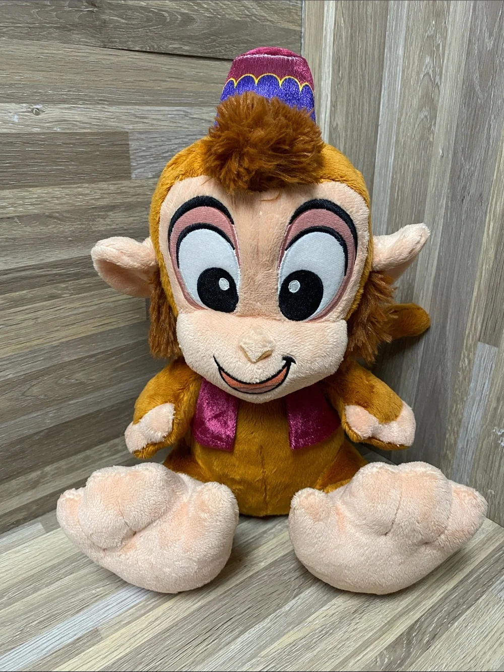 Disney Plush Abu Monkey in Brown with Pink and Purple Accentsy baby Abu Disney